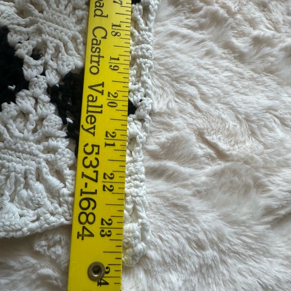 Miss Sixty Black and White Crochet Diamond shape Sweater Size M/L - Picture 10 of 16